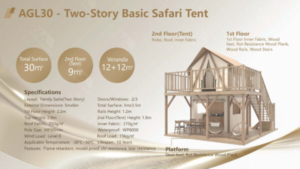 aGL30-Two-Story Basic Safari Tent